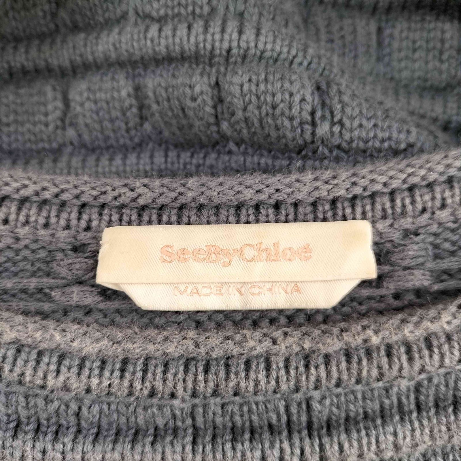 シーバイクロエ SEE BY CHLOE ブロック編み ボートネック