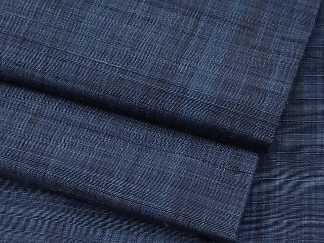 平和屋着物□極上 男性 紬 アンサンブル キングサイズ 青褐色地 逸品