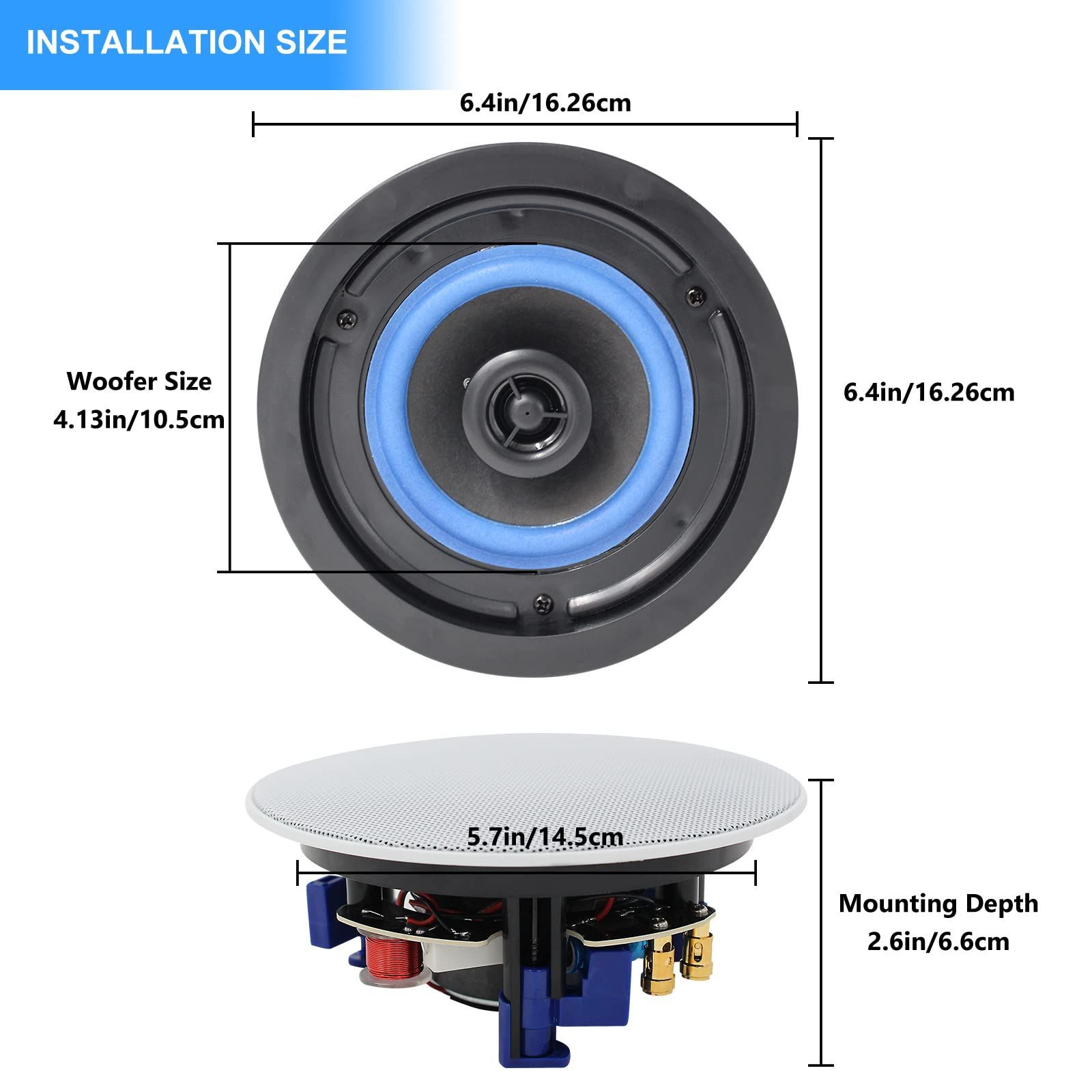 Herdio おいしい Bluetooth 天井取付型スピーカー 天井 埋め込み 天井埋込型 設置用 スピーカー