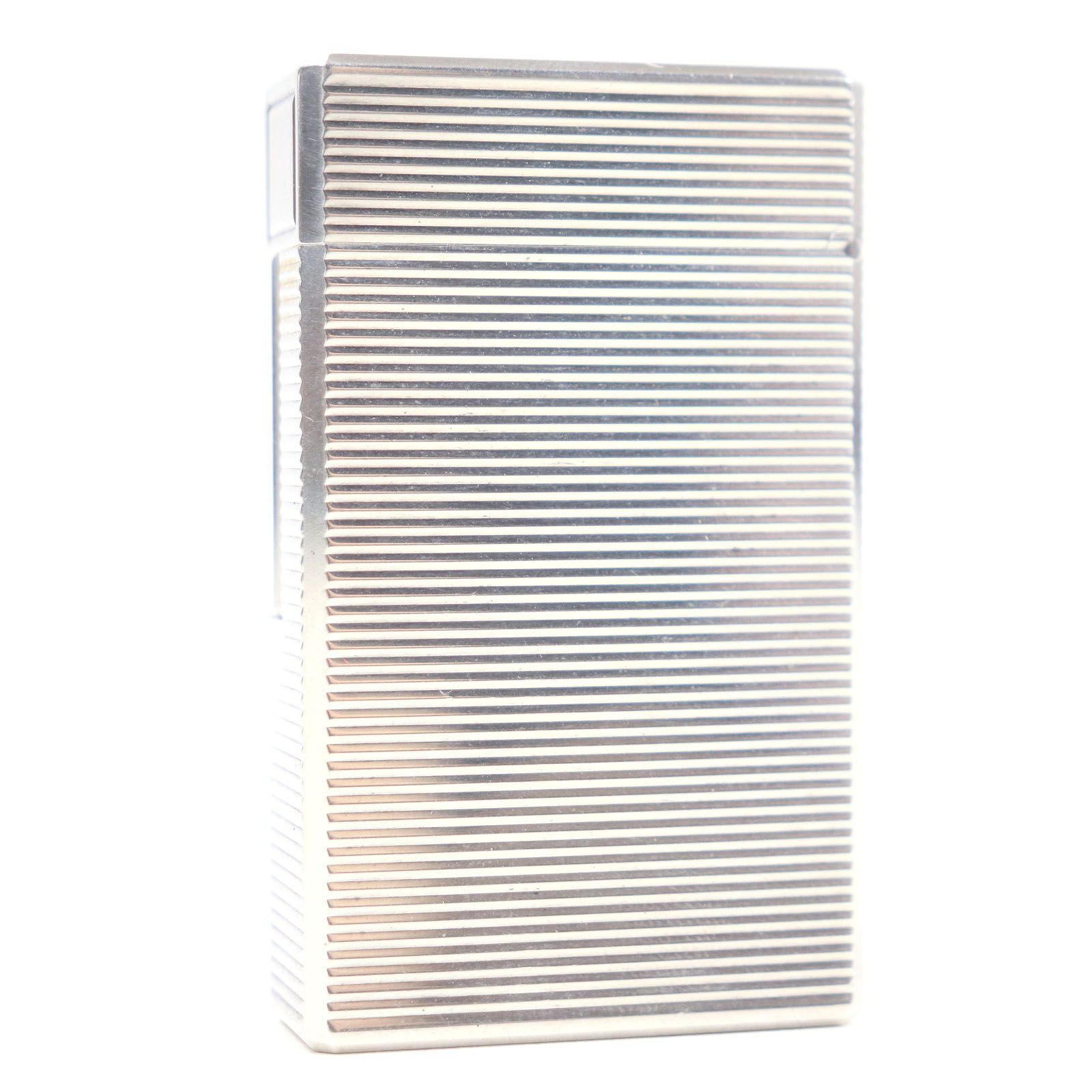 外装極美品□Dupont デュポン ライン1 ロング ボーダー柄 スクエア  