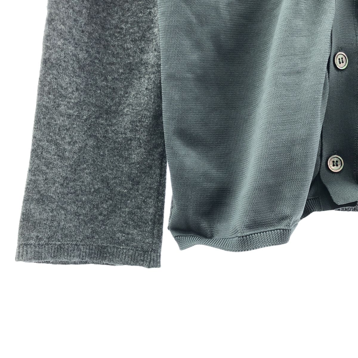 COMME des GARCONS SHIRT / コムデギャルソンシャツ | fully fashioned gauge 12 切替 ニット カーディガン | M | グレー | レディース COMME des GARCONS SHIRT / コムデギャルソンシャツ | fully