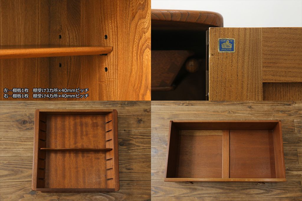 ミラー家具 ローキャビネット 120cm サイドボード ローズゴールド