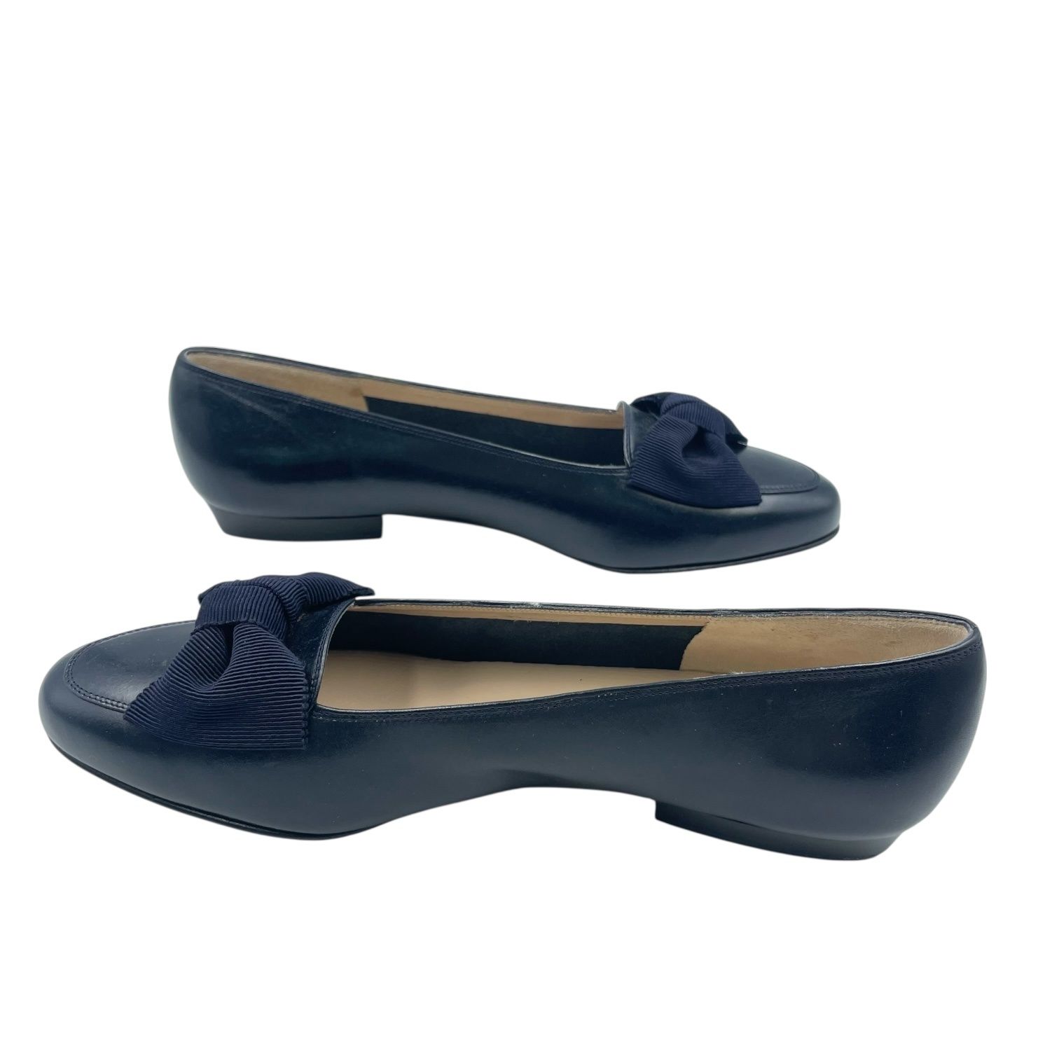 Salvatore Ferragamo ネイビー　ヴァラ　リボンパンプス 未使用品 Salvatore Ferragamo フェラガモ パンプス レザー