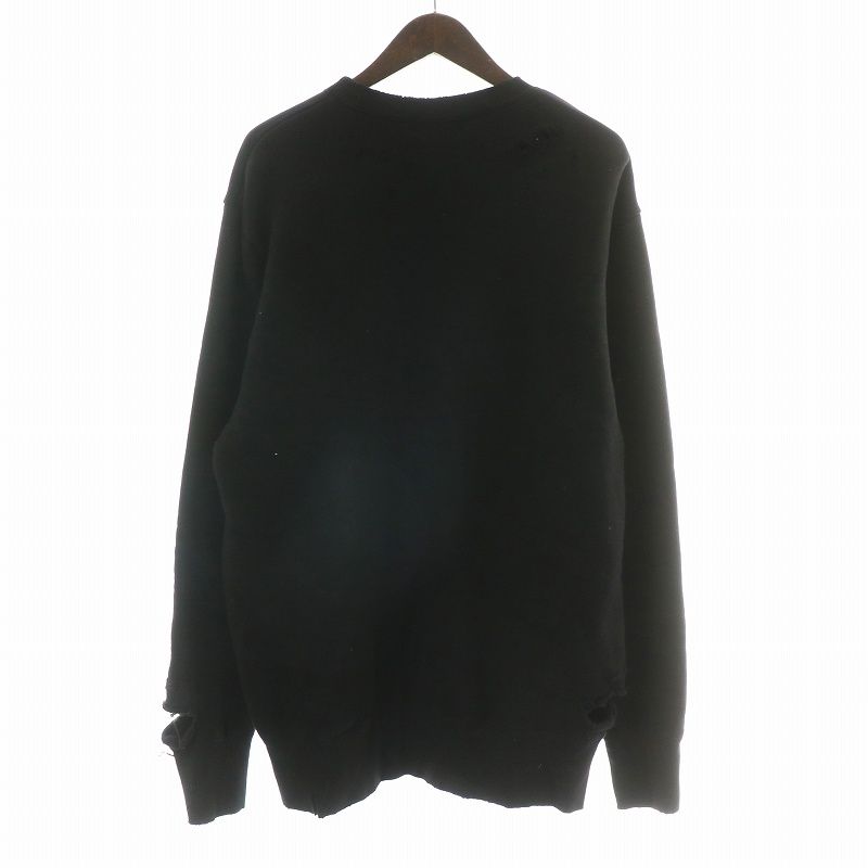 カラー kolor 22AW スウェット トレーナー ダメージ加工 ロゴプリント 