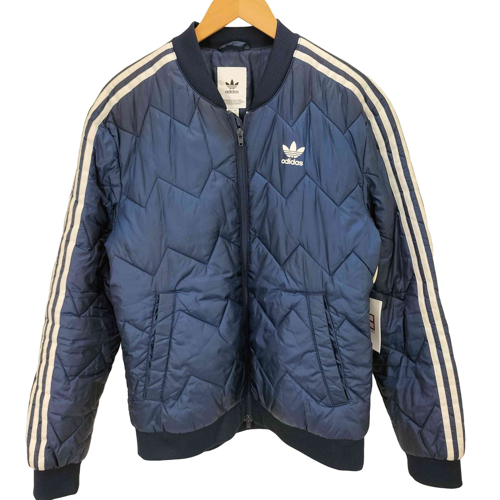 adidas ネイビー キルティングジャケット M adidas アディダス オリジナルス Originals メンズ キルティング