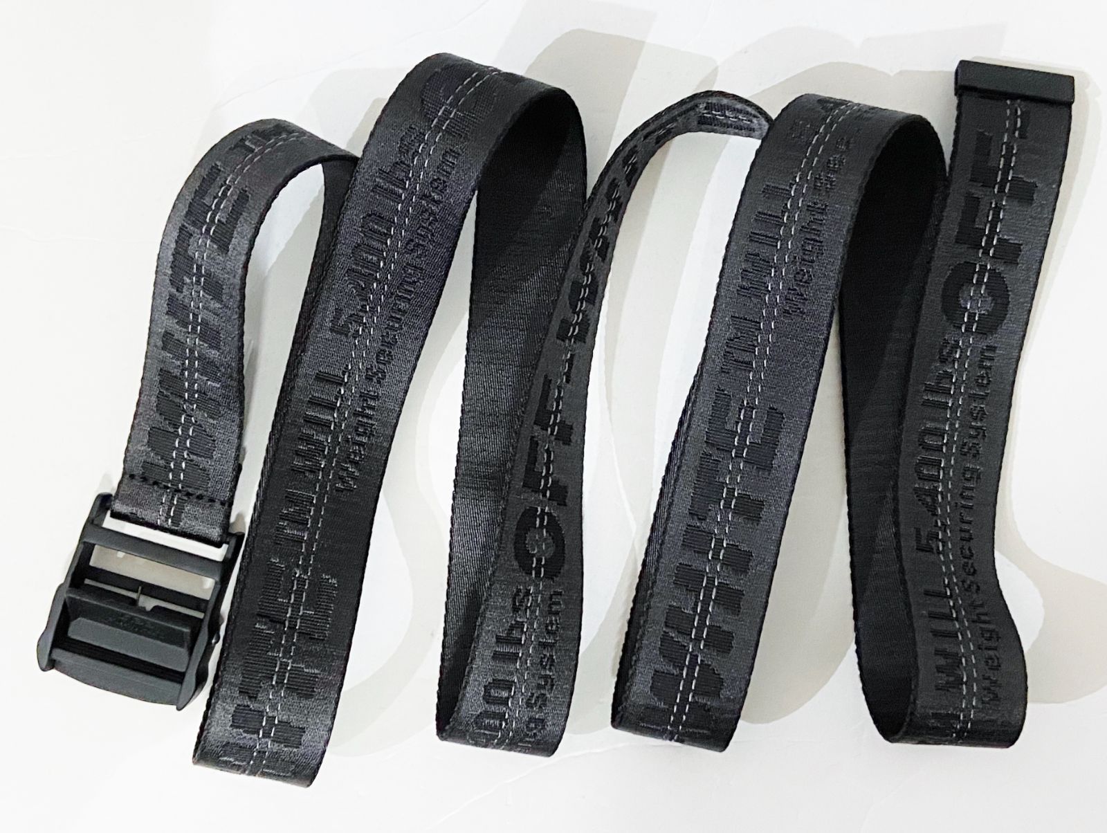 OFF WHITE グレー　インダストリアルベルト OFF WHITE グレー インダストリアルベルト