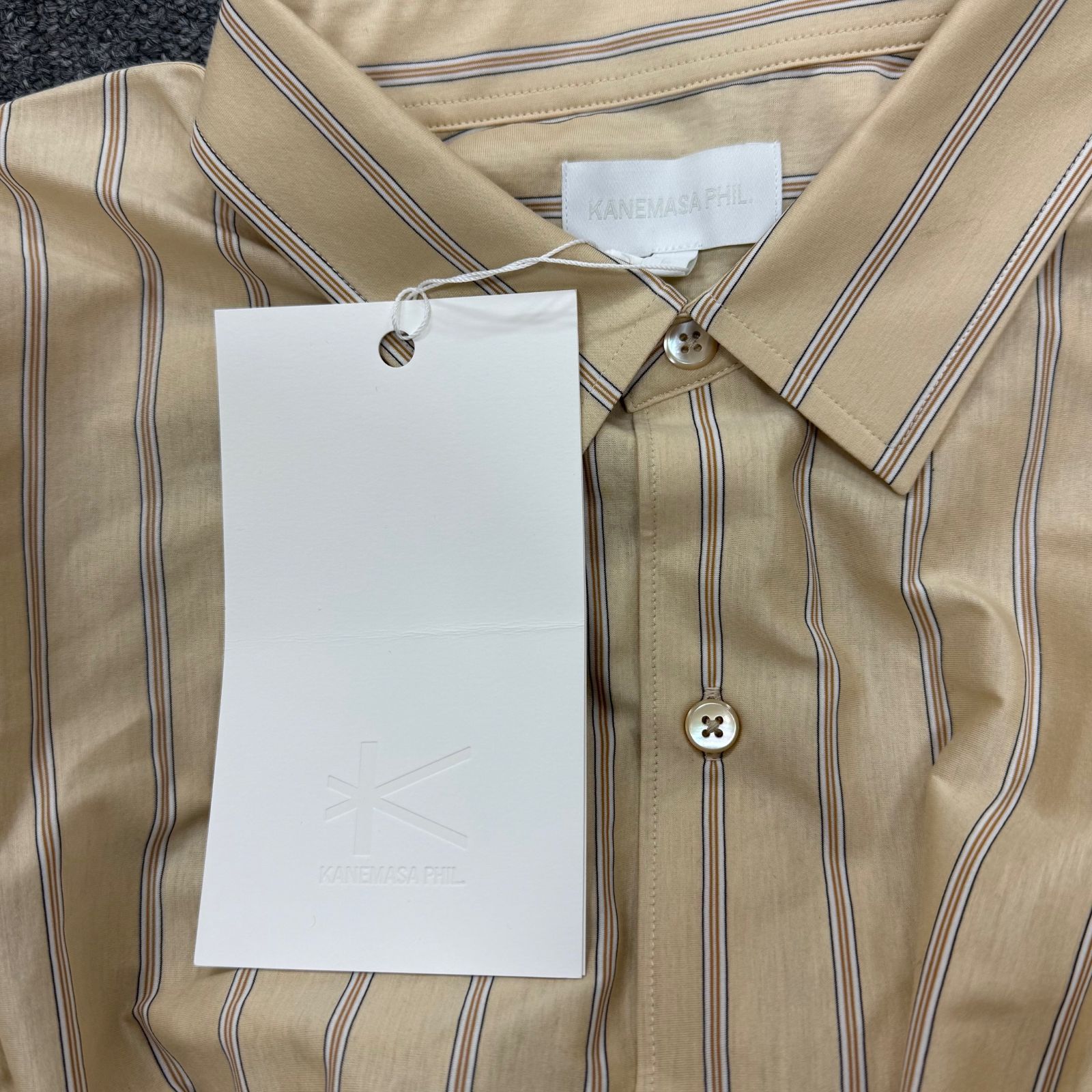 参考上代27500円 未使用品 KANEMASA PHIL. 24AW 46G Atmosphere Stripe  