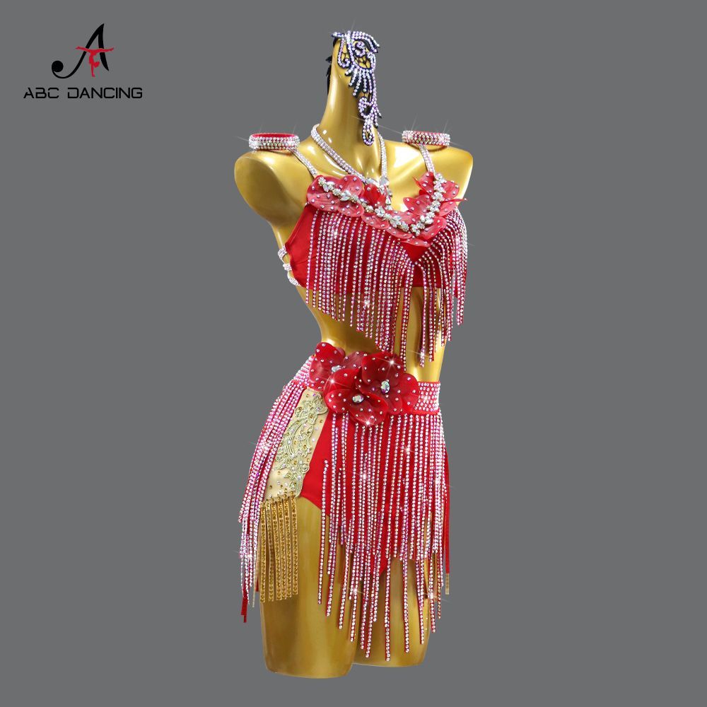 ♥ 感 社交ダンス ドレス レディース 競技用 ステージ 舞台衣装 発表会 ダンスウェア ラテン サンバ ルンバ チャチャ ワルツ タンゴ モダンダンス スタンダード パーティー 演出服 フラメンコ ベリーダンス フォーマルドレス P-35