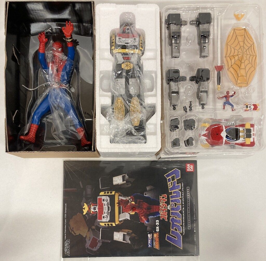 ☆超合金魂 GX-33 スパイダーマン & レオパルドン※中古開封品