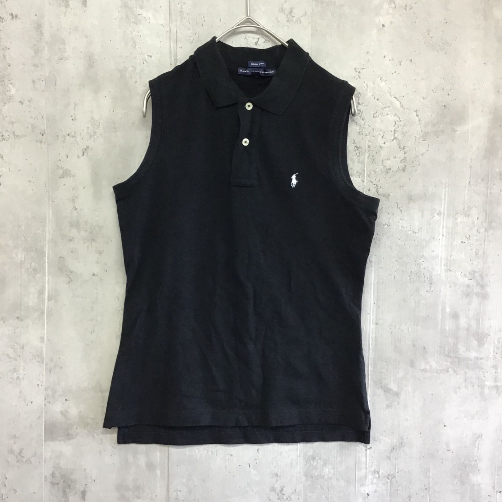 ノースリーブポロシャツ 黒 RALPH LAUREN SPORT ラルフローレンスポーツ ノースリーブ