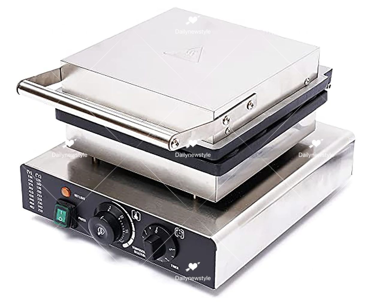 16個ノンスティック電気ワッフルメーカー ステンレススチール