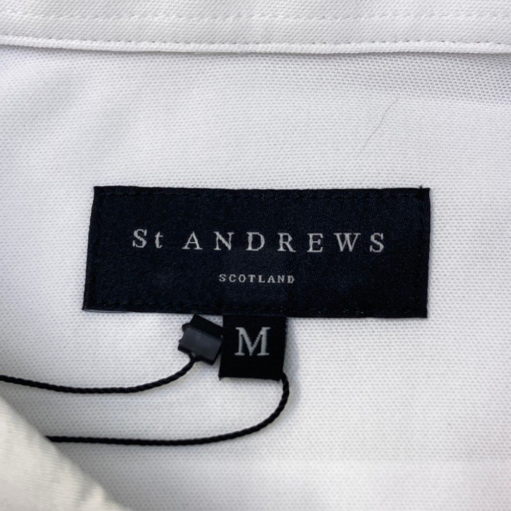 サイズ：M ST ANDREWS セントアンドリュース 半袖ポロシャツ ホワイト