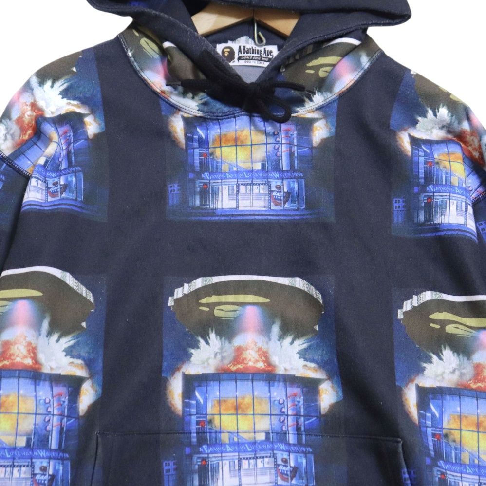 A Bathing Ape アベイシングエイプ 総柄 プルオーバーパーカー L A Bathing Ape アベイシングエイプ 総柄 プルオーバーパーカー L