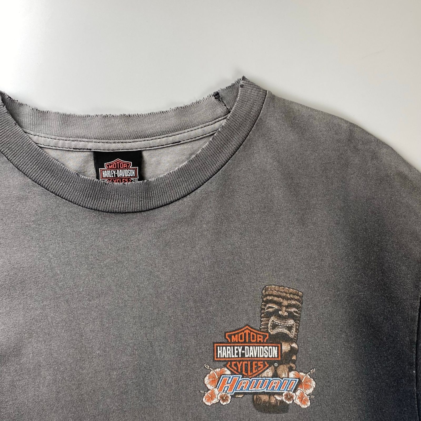 Harley Davidson、ハーレーダビッドソン、Tシャツ、フェード 良フェード 90s USA製 Harley-Davidson Tシャツ グレー