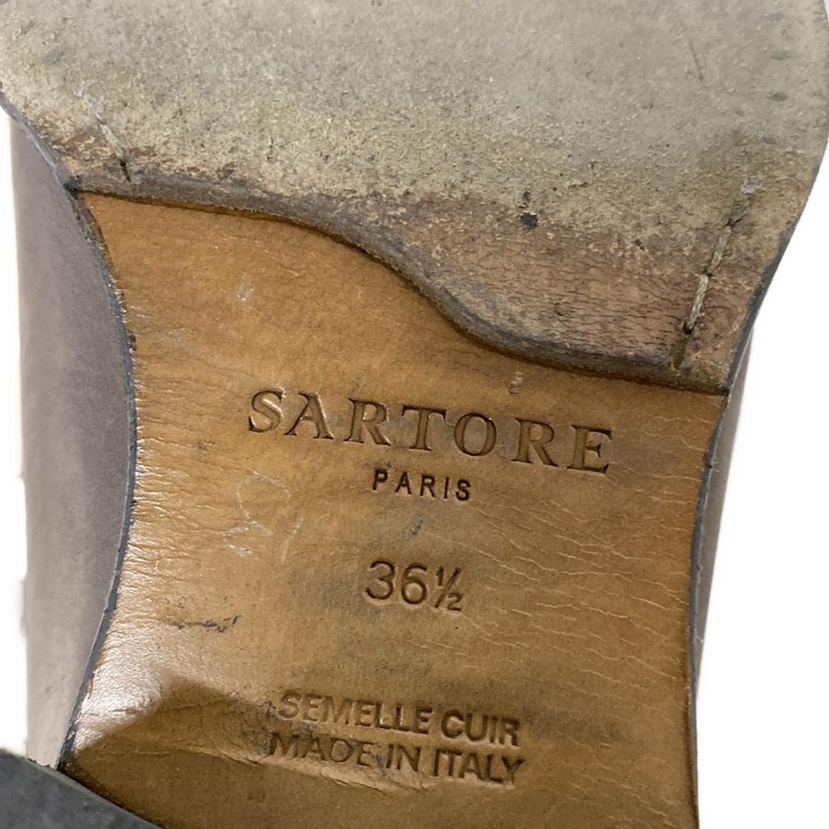 頑張った SARTORE サルトル ロングブーツ 36 1 2 レディース - ダークブラウン レザー
