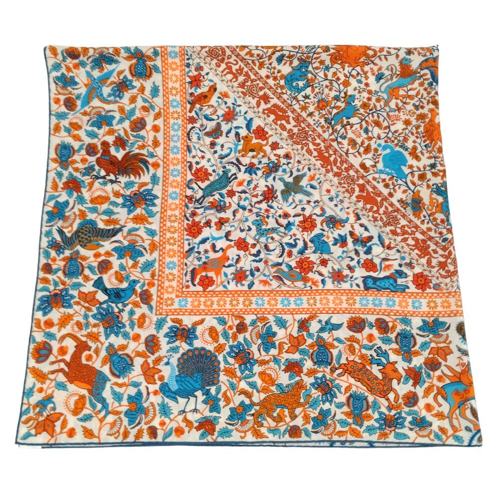 HERMES エルメス カシミア シルク スカーフ カレジュアン140