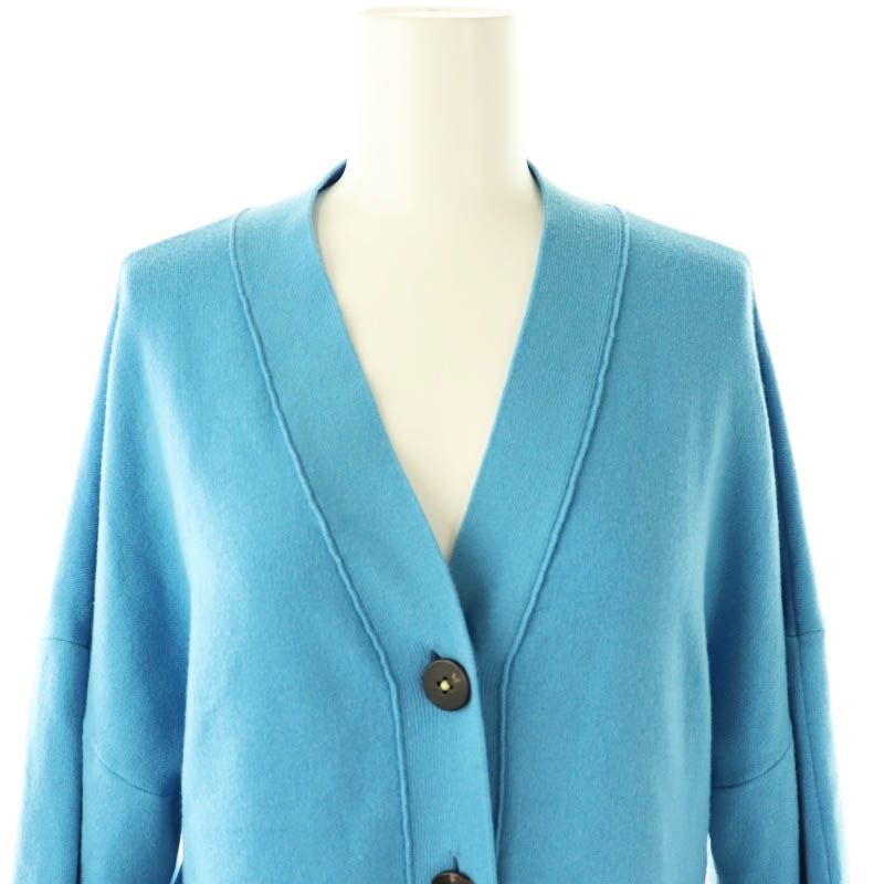 エンフォルド ENFOLD PEPLUM CARDIGAN カーディガン ニット 38 青 黄色 /MI ■OS レディース エンフォルド ENFOLD PEPLUM CARDIGAN カーディガン ニット 38