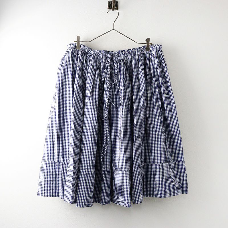 美品◎オールドマンズテーラー コットンシルク　ギンガムチェックスカート fit=scale-down,w=1200