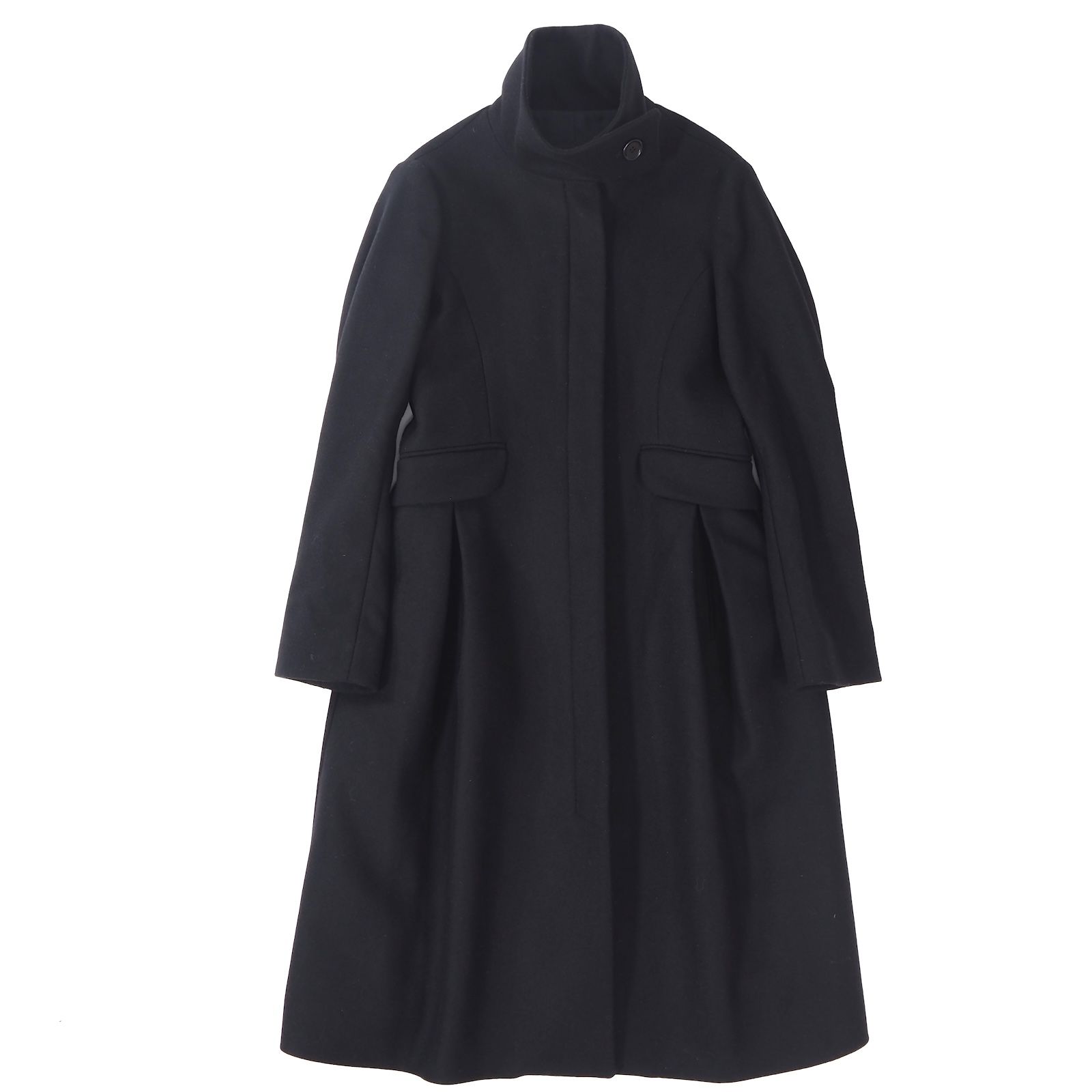 美品 エンポリオアルマーニ チェスターコート ロングコート ヴァージンウール エンポリオアルマーニEMPORIO ARMANI カシミヤロングコート 紺36