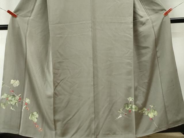 平和屋着物▽上質な小紋 単衣 こぼれ松葉文 正絹 逸品 未使用