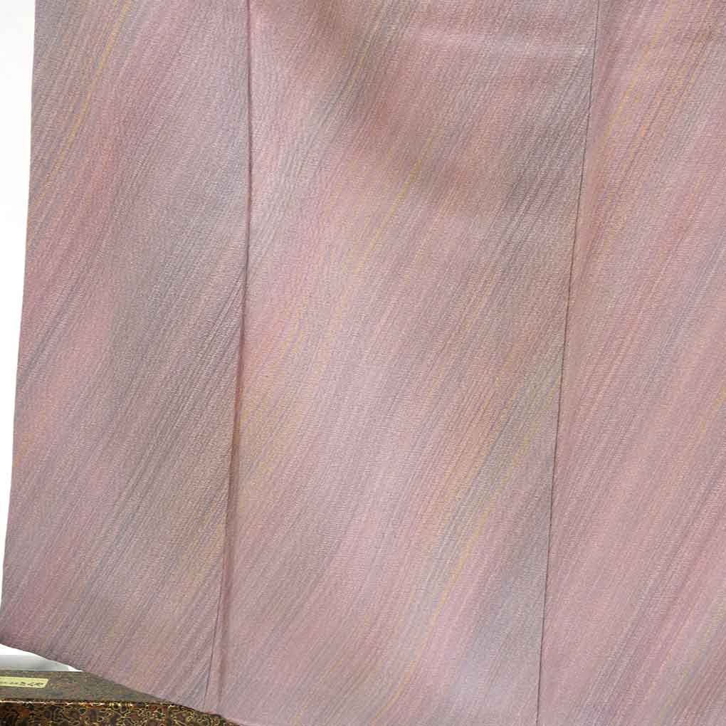 色無地 身丈160cm 裄67cm 前幅23cm 後幅30.5cm 袖丈49cm 袖幅34cm レディース 袷 無地 裄長 裄Lサイズ 秋冬春用 正絹 シルク パープル リメイク リユース リサイクル 呉服のきくや