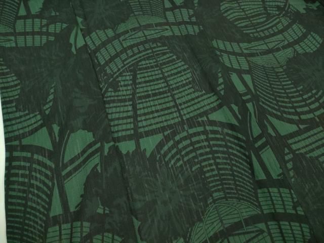  上 夏物 男性 キモノデザイナー 斉藤上太郎 小紋 キングサイズ 紋紗 高麗納戸色地 反端付き kh 5 着物 着物 浴衣