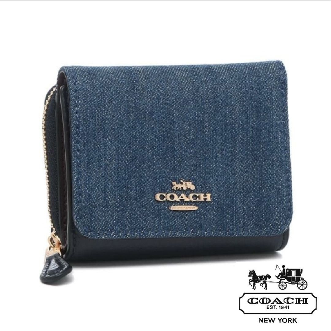 ✯新品✯ COACH コーチ 折り財布 折財布 デニム 新作♪ - メルカリ