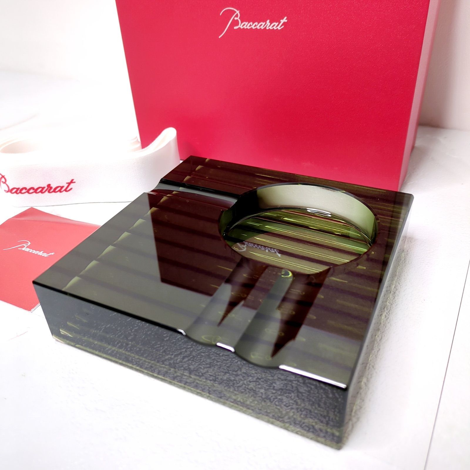 Baccarat バカラ ハバナ アシュトレイ ブラック 葉巻用 灰皿 シガー ブラック ギフト