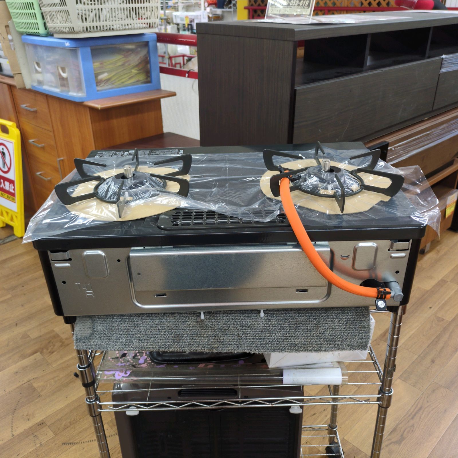 J538 箱なし未使用☆2023年製☆Rinnai☆LPガスコンロ☆水無し両面焼き