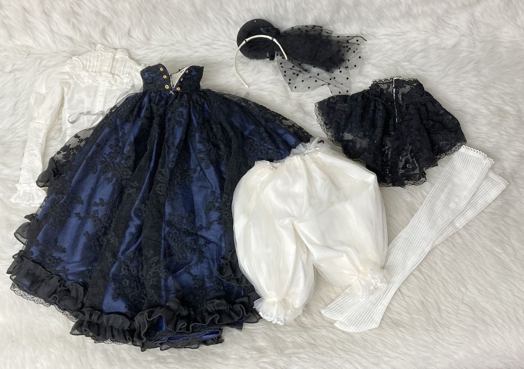M V STUDIO DDサイズ ドール衣装 コルセット付きドレス衣装セット