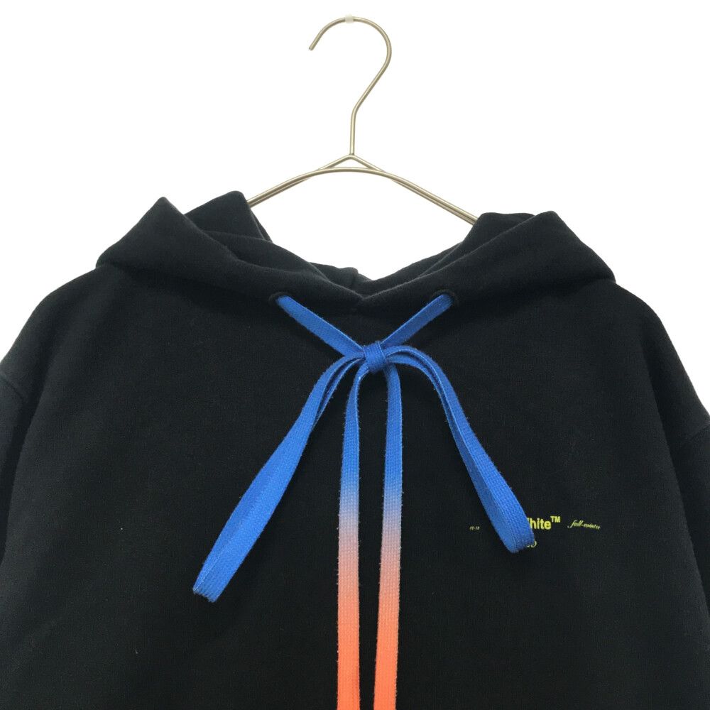 OFF-WHITE (オフホワイト) 19AW ACRYLIC ARROWS SLIM HOODIE アローロゴプルオーバーパーカー  OMBB034F19E30010 ブラック - メルカリ