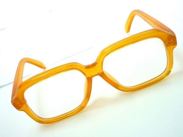 参考300万円 最高級 天然本鼈甲 新品仕上げ 白甲メガネ オレンジ甲 肉