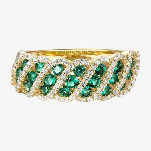 14K リング　レトロ Vintage 14k Yellow Gold Bezel Set Engagement Ring, 2.10 CT