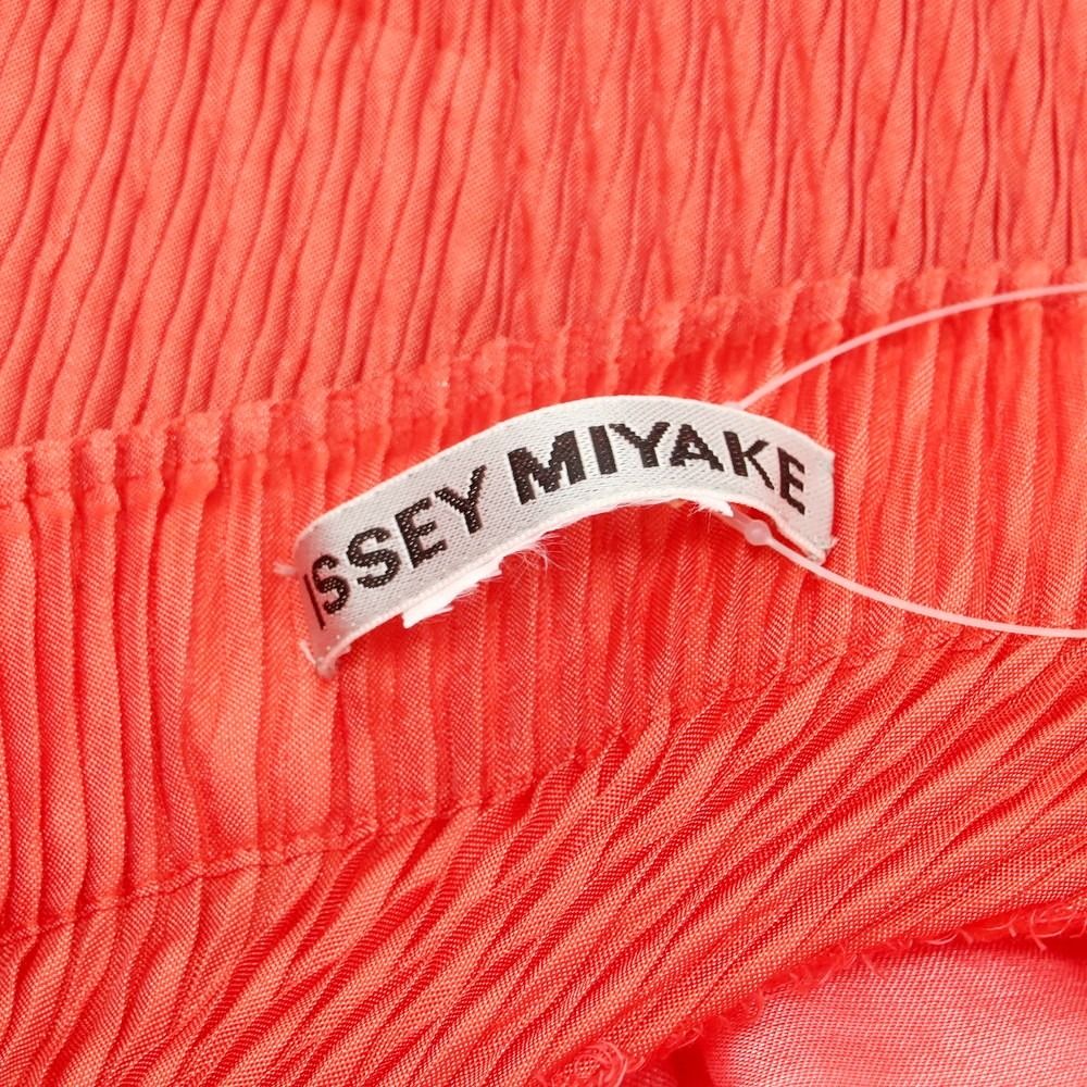 イッセイミヤケ ISSEY MIYAKE 秋冬 プリーツ マキシ丈スカート コーラルピンク サイズ表記なし L位 レディース WWW_MORNINGWALKER_COM