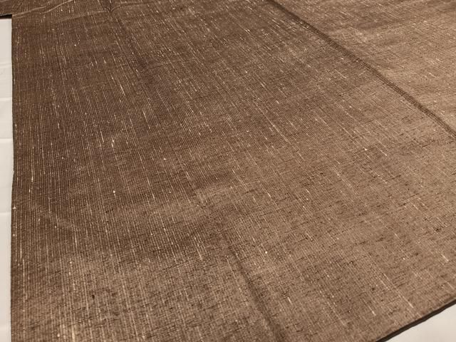 平和屋着物○男性 紬 アンサンブル 色無地 憲法色 正絹 逸品