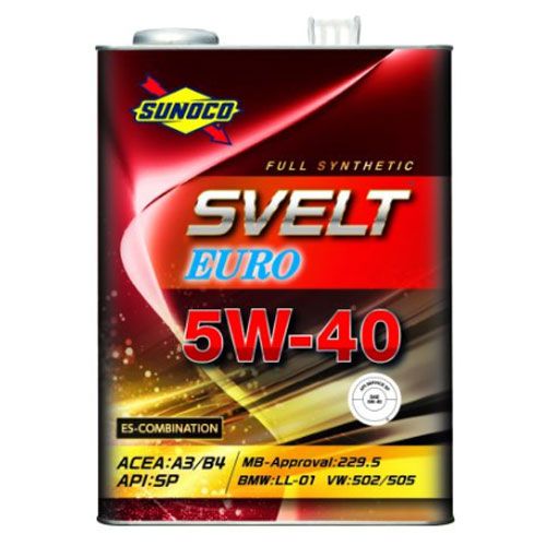 スノコ SUNOCO エンジンオイル SVELT EURO 5W-40 20L SP|A3|B4 FULL SYNTHETIC