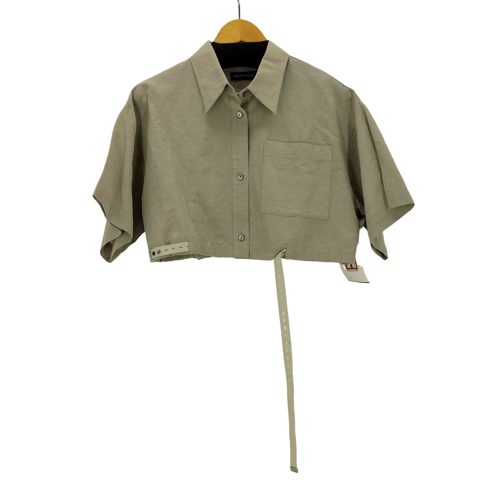 メゾンスペシャル MAISON SPECIAL 22SS アセテートリネンボレロシャツ 
