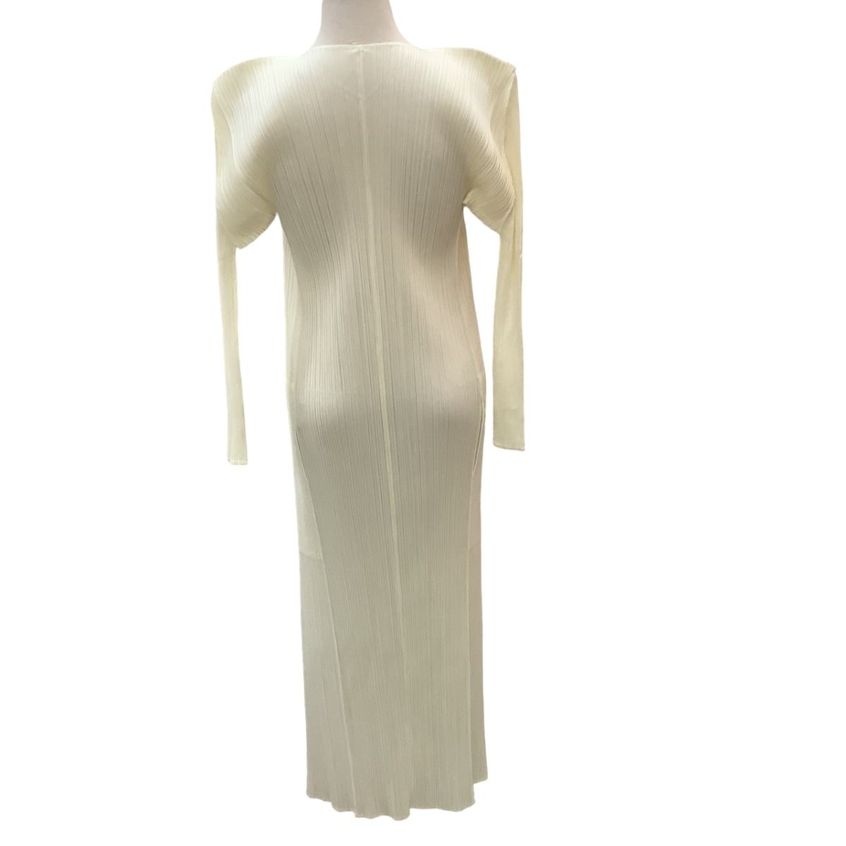ISSEY MIYAKE イッセイミヤケ PLEATS PLEASE ロングカーディガン SIZE 2 PP 05-JA 001 アイボリー