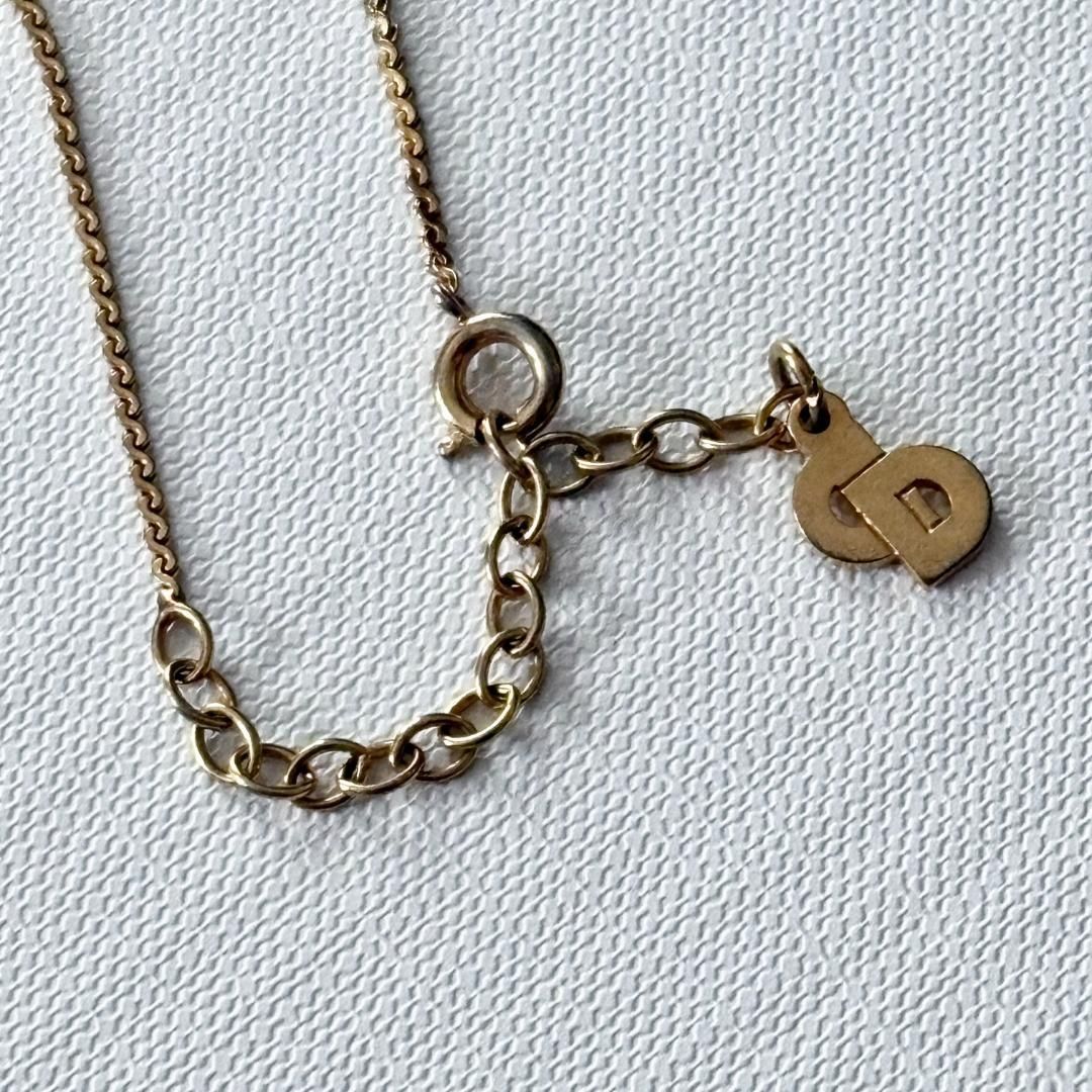 美品『クリスチャンディオール』ネックレス ゴールドカラー CDロゴ 80s