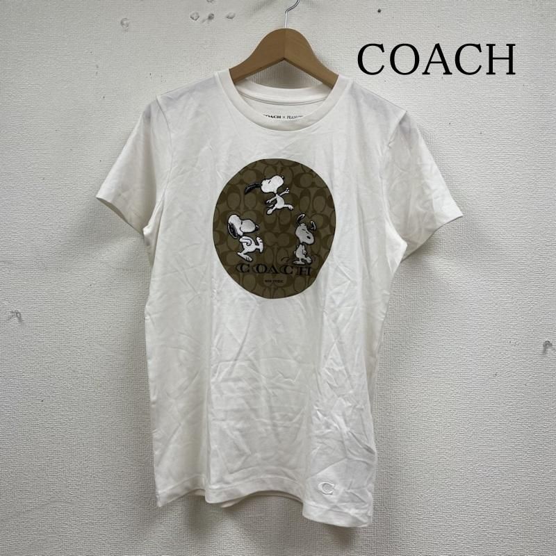 COACH コーチ Tシャツ 半袖 半袖 Tシャツ Peanuts シグネチャー ロゴ プリント スヌーピー 刺繍 6797