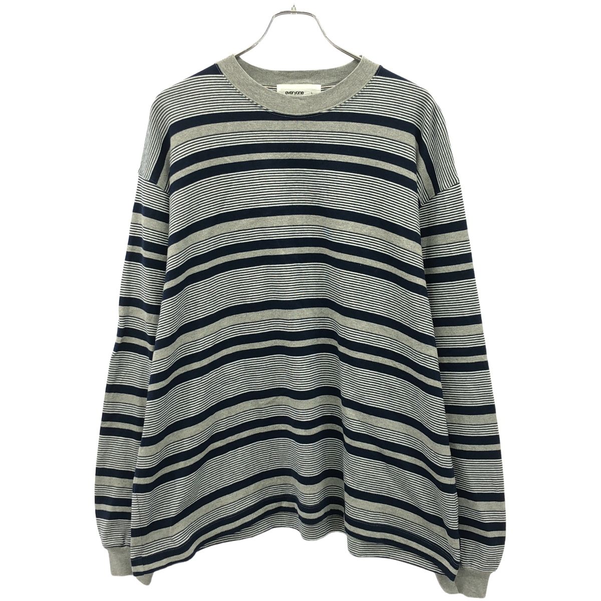 everyone border long sleeve tee shirt L