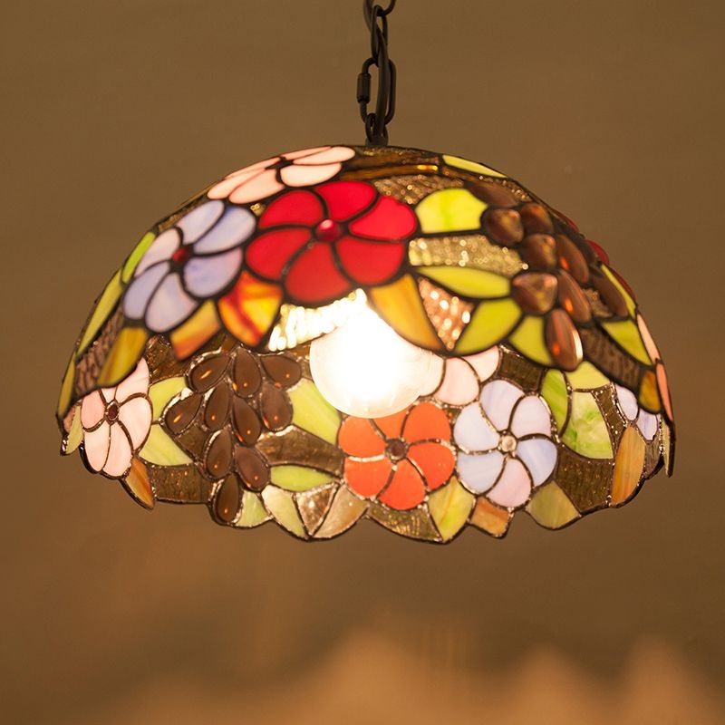 レトロ調 天井照明 ペンダントライト【LED電球付属】 ティファニー ランプ