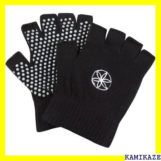 ☆人気_Z041 Gaiam - Super Grippy Yoga Gloves Black/Pink Dots 14
