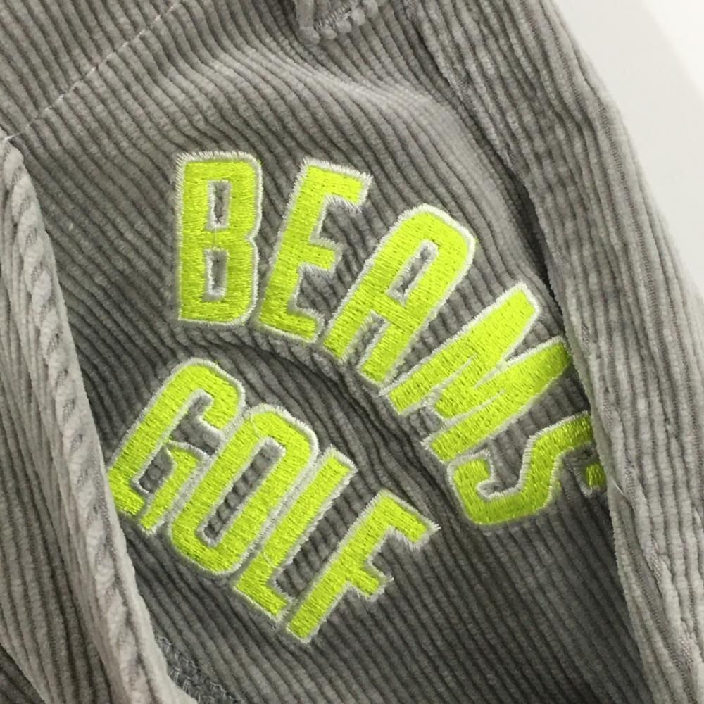 超美品】ビームスゴルフ コーデュロイパンツ ライトグレー×蛍光