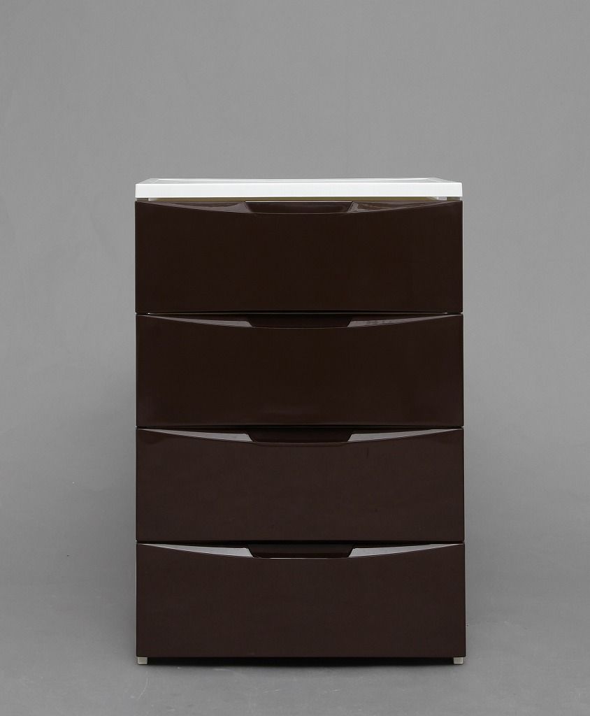 アイリスオーヤマ チェスト 4段 日本製 幅55×奥行41×高さ80.5cm ホワイト | ブラウン COD-554 IRIS OHYAMA