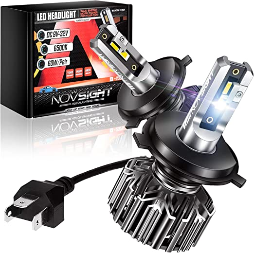 H4 ホワイト NOVSIGHT led ヘッドライト H4 hi/lo 車検対応12000LM 60W