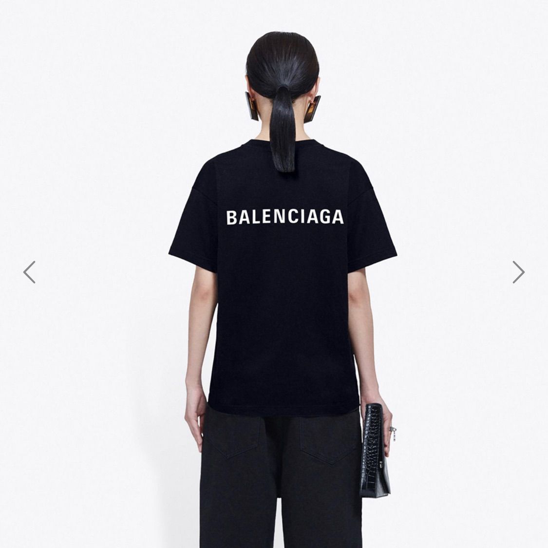 残１【新品】BALENCIAGA バレンシアガ ブラック Tシャツ Sサイズ 黒-