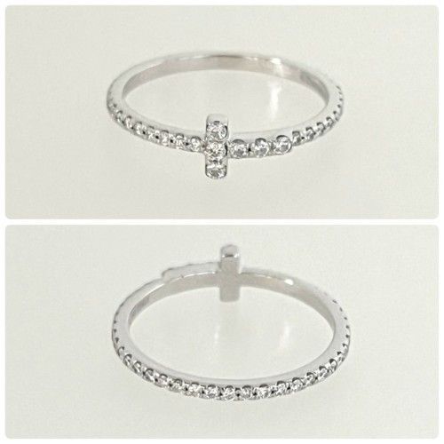 ★Tiffany&Co.★Tワイヤー ダイヤリング Au750 ホワイトゴールド TIFFANY＆CO ティファニー リング Tダイヤモンド ワイヤー