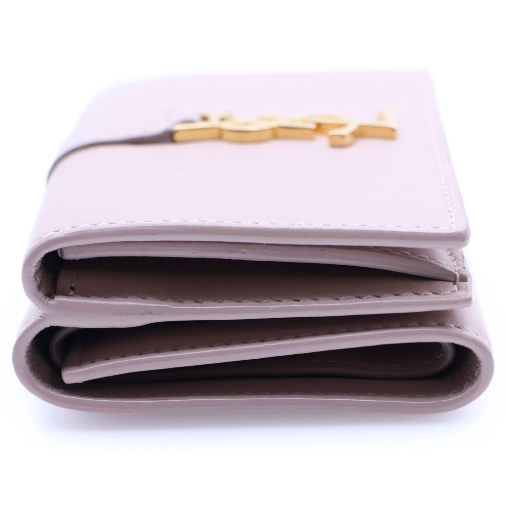 サンローラン コンパクトウォレット 三つ折り財布 タイニーウォレット ベージュ サンローラン コンパクトウォレット 三つ折り財布 タイニーウォレット