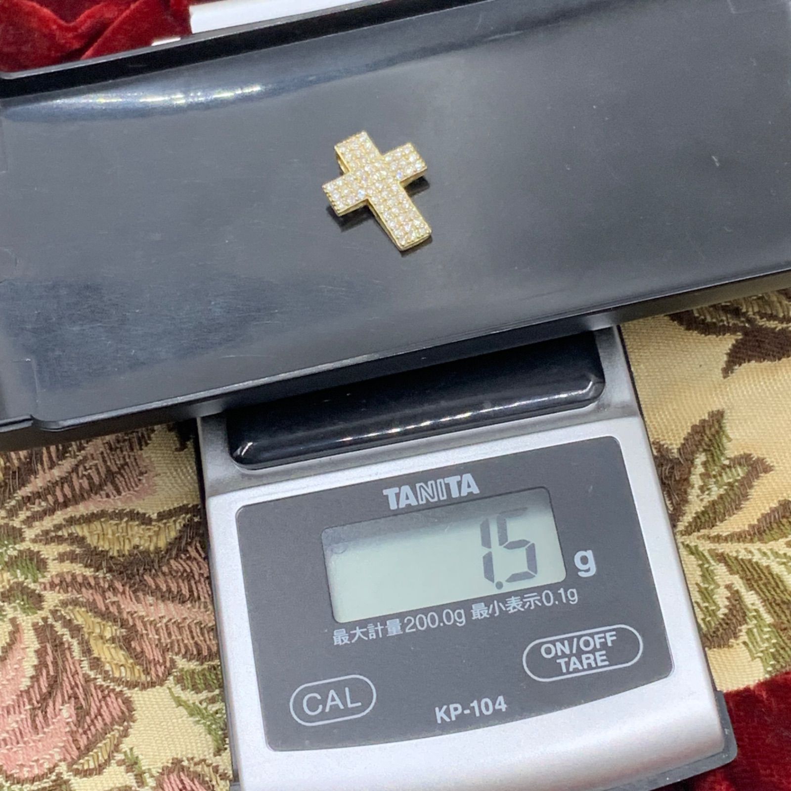 K18 ダイヤクロス ペンダント 0.54ct 1.5g